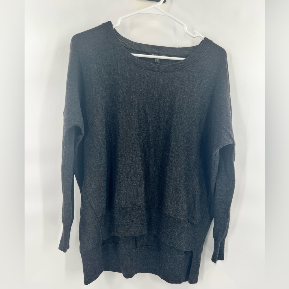 Eileen Fisher dark gray pullover sweater top size XS